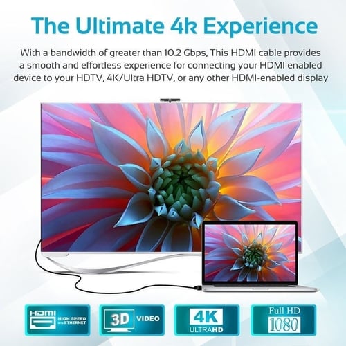 بروميت كابل اتش دي ام اي 3متر 4k- اسود-ProLink4K1