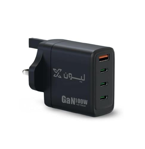 ليون اكس شاحن جداري 4 منافذ 100 واط - LX100W