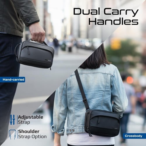 بروميت حقيبة تنظيم الملحقات التقنية مع قفل بصمة ذك...