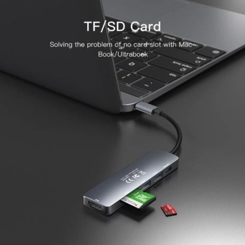 يسيدو محول يو اس بي تايب سي 6 في 1 متعدد الوظائف-...