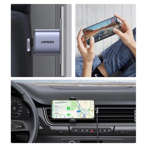 يوجرين كيبل قماشي تايب سي طرفين 60 واط 2 متر اسود...