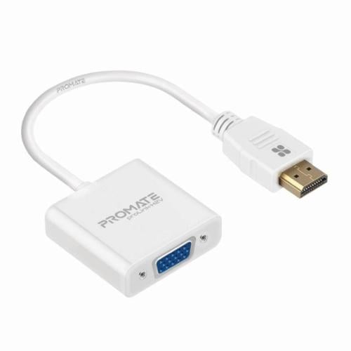بروميت وصلة تحويل شاشة من HDMI الى VGA ابيض - ProL...