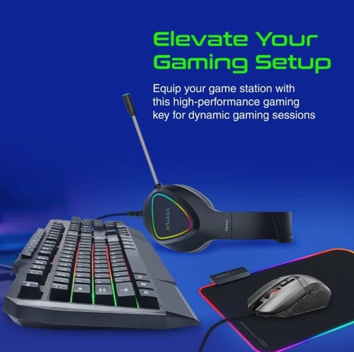 فيرتوكس مجموعة ألعاب 4 في 1 ، سماعة رأس LED مرنة م...