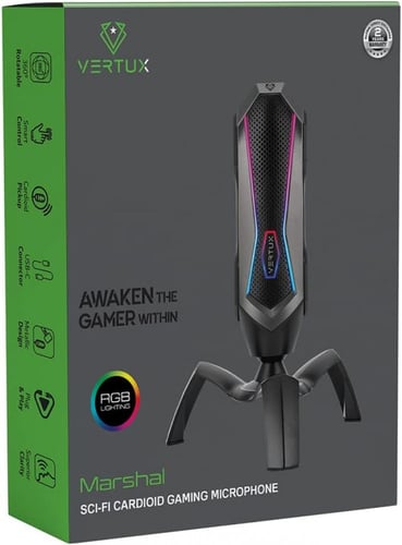 فيرتوكس ميكروفون العاب بتصميم قلبي مع تأثيرات RGB...