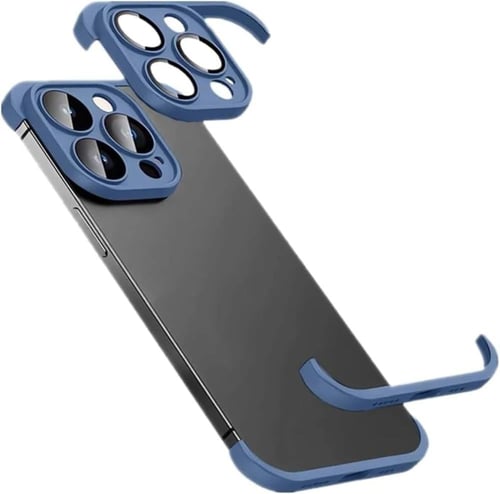 كفر حماية لأجهزة IPhone 15 بدون إطار مع حامي عدسة...