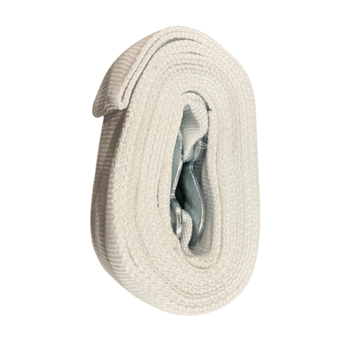 حبل واير سحب أبيض 8 طن بطول 5 متر مع خطافين أمان م...