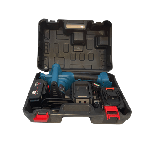 منشار لاسلكي جنزيري 12 انش محمول باليد مع بطاريتين...