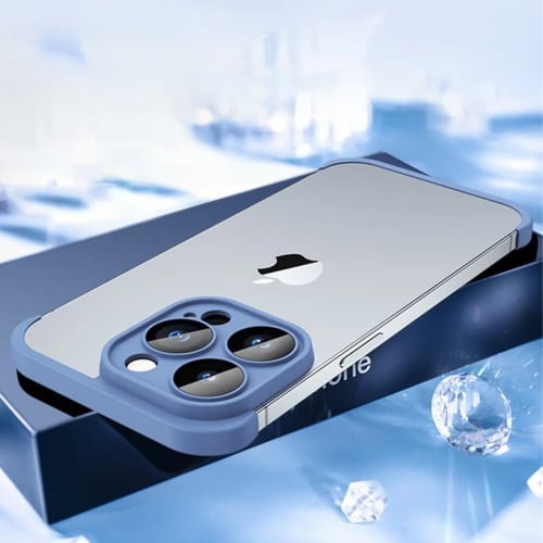 كفر حماية لأجهزة IPhone 15 بدون إطار مع حامي عدسة...