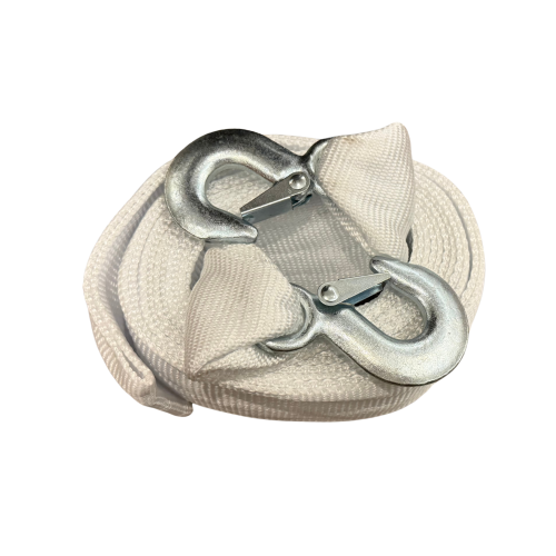 حبل واير سحب أبيض 8 طن بطول 5 متر مع خطافين أمان م...