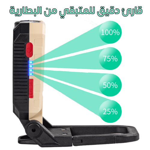 لمبة وكشاف قوي يعمل لمدة طويلة ويشحن عبر شاحن USB...