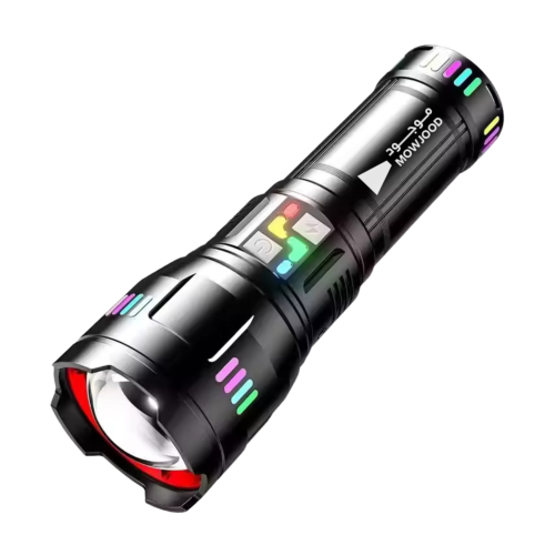 كشاف يدوي LED بقوة 3000 شمعة، شاحن متنقل للجوالات...