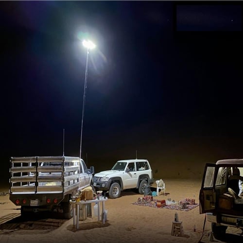 لمبة سنارة LED عصا ستيل شراحتين أبيض أبيض مع ريموت