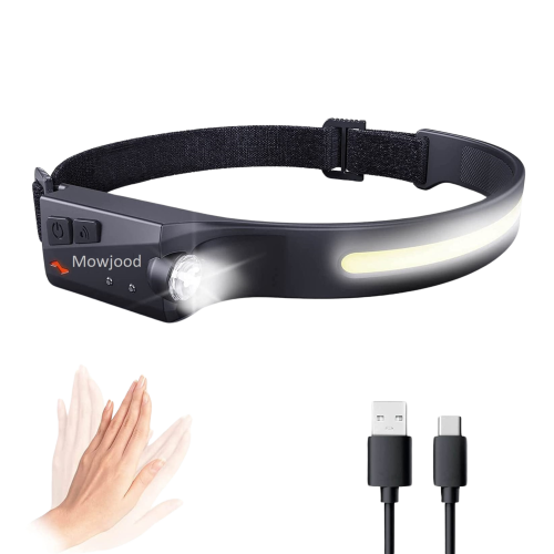 كشاف راس باضاءة عريضة مع جهاز استشعار خفيف الوزن م...