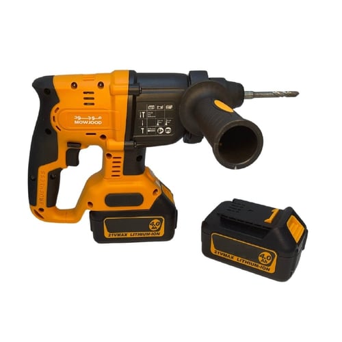 طقم دريل لاسلكي بقدرات الكهربائي مزود ببطاريتين كب...