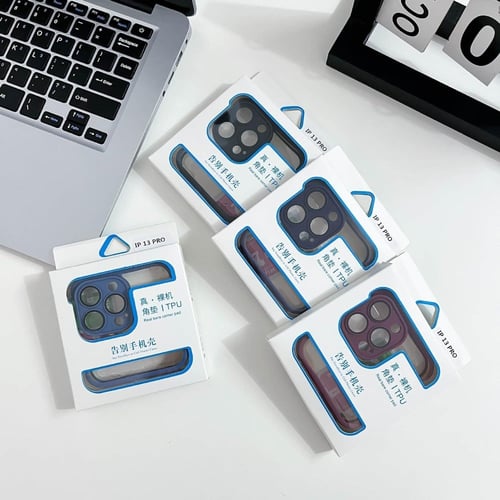 كفر حماية لأجهزة IPhone 13 بدون إطار مع حامي عدسة...