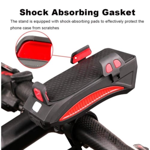 كشاف دراجة هوائية امامية مع قاعدة جوال مدمجة، ضوء...