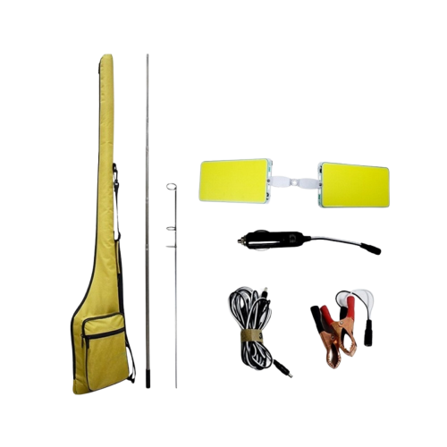 لمبة سنارة LED عصا ستيل شراحتين أبيض أبيض مع ريموت