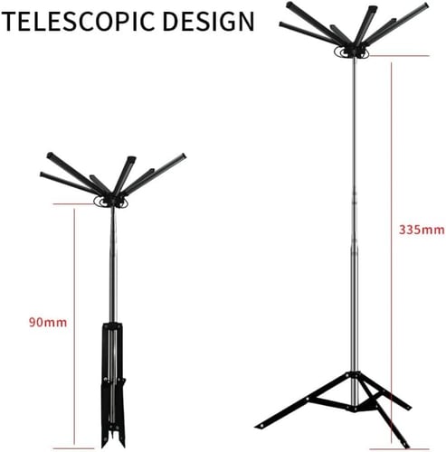 سنارة ليد 6 رؤوس بإضاءة قوية 20000 لومن مع حامل ثل...