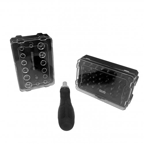 مجموعة عدة مفاتيح ربط ومفك براغي 60 قطعة AAA073