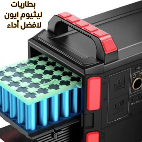 مولد كهرباء بطارية ليثيوم متنقلة مزود بمخرج تيار ن...