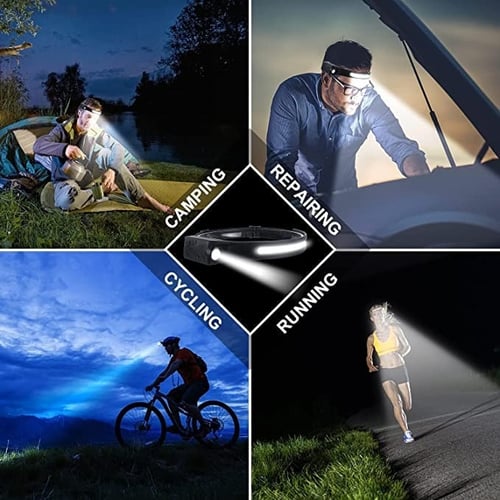 كشاف رأس ليد مع حساس تشغيل خفيف الوزن مع 4 اوضاع ق...