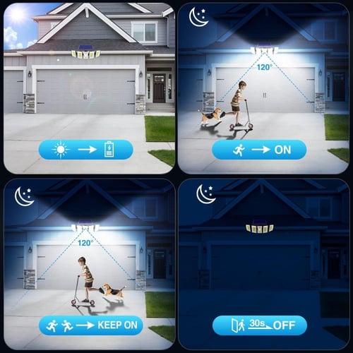 لمبة خارجية بالطاقة الشمسية 7000K مقاومة للماء مع...