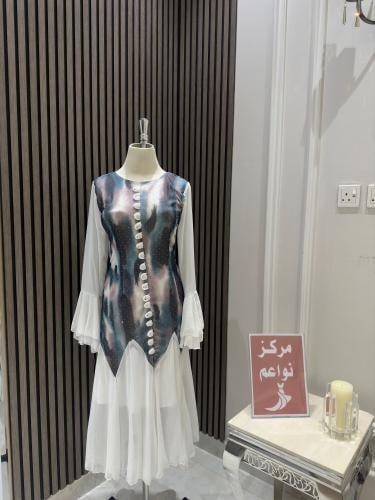 فستان ناعم مشجر