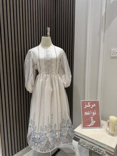 فستان ميد مشجر