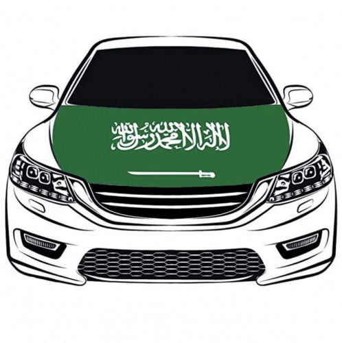 علم السعودية كبوت و مرايا للسيارة