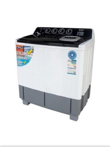 غسالة حوضين بيسك – 18 كيلو – أبيض BW-TP1800KS