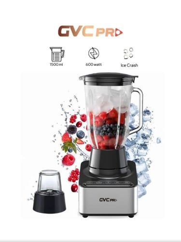 خلاط جي في سي برو مع مطحنة ستانلس ستيل موديل GVCBL...