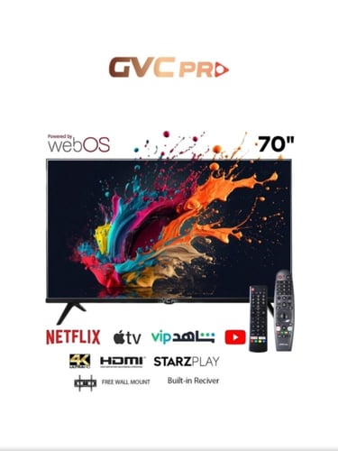 شاشة ذكية 70 بوصة نظام WebOs دقة عالية 4K مع ريموت...