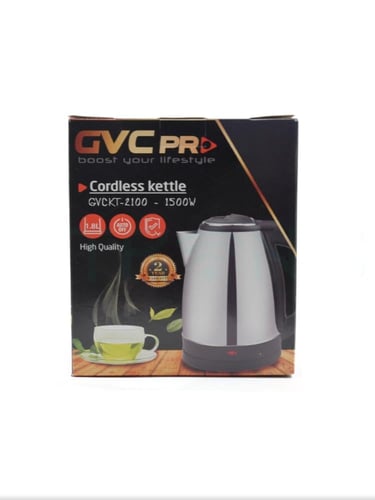 غلاية ماء كهربائية جي في سي برو ستيل 1.8 لتر – مود...