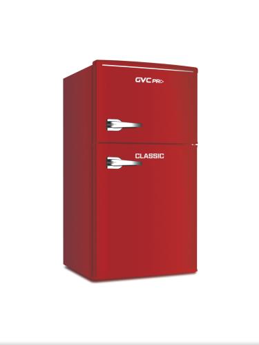 ثلاجة كلاسيك بابين تصميم عصري احمر – موديل GVRG-19...