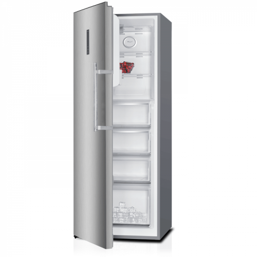 فريزر عمودي جي في سي برو 262 لتر - 9.3 قدم , ستيل