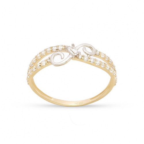 خاتم ذهب عيار 18 بتصميم ألماس