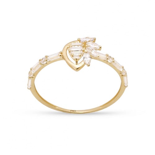 خاتم ذهب بتصميم مميز عيار 18