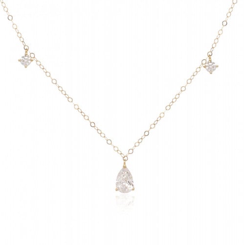 شوكر ذهب بتصميم الدمعة