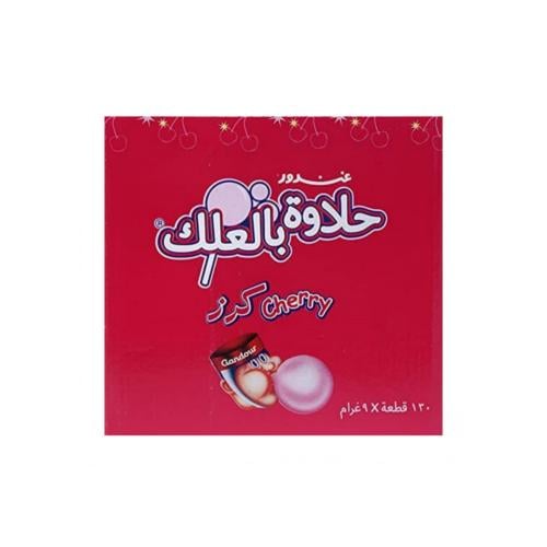 حلاوة مصاص غندور كرز باللبان - 9 جرام - (حبتين)