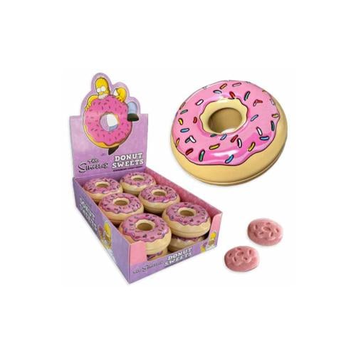 سيمبسون علبة حديد حلاوة دونات بنكهة الفراولة - علب...
