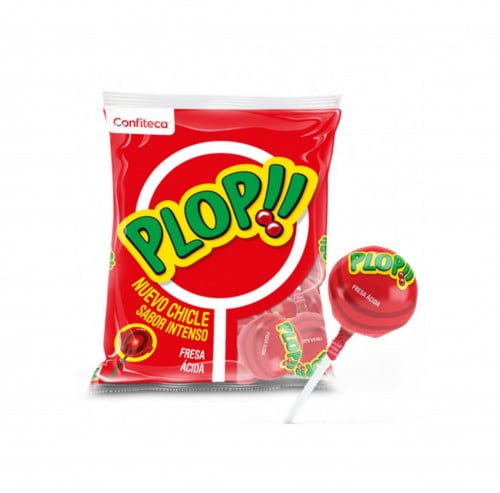 بلوب - حلاوة مصاص فراولة حامضة محشية لبان - 18 جرا...