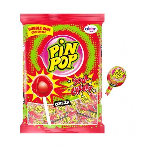 بن بوب - حلاوة مصاص كرز حامض مع علكة - 17 جرام - ا...