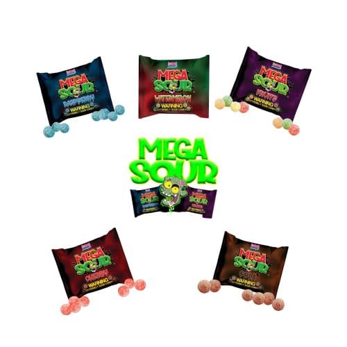 ميجا ساور فروت كاندي حلاوة الزومبي بنكهات مختلفة (...