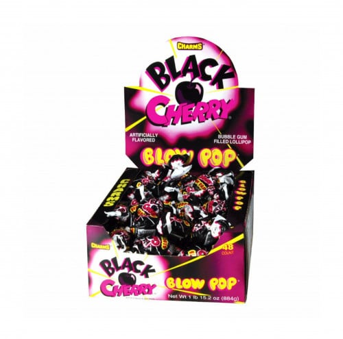 شارمز - حلاوة مصاص ولبان - كرز أسود - 18 جرام - (ب...