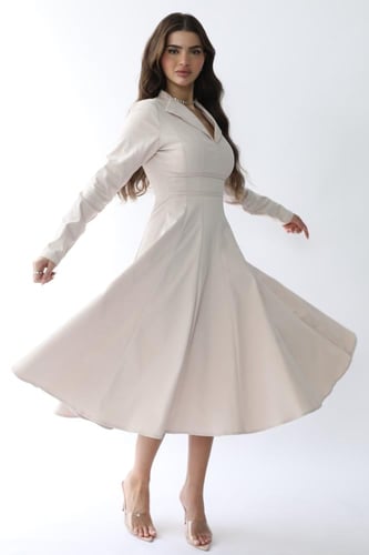 فستان جينز بقصات واسعه