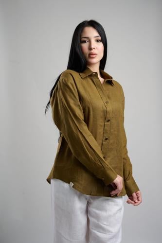 قميص زيتي غامق