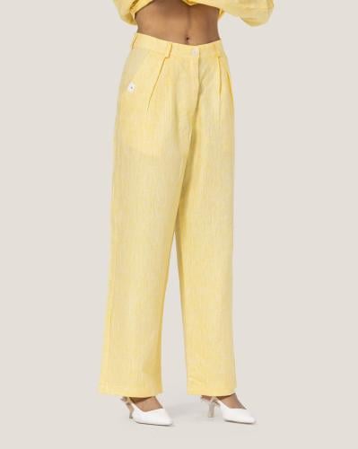 بنطلون مرتفع اصفر