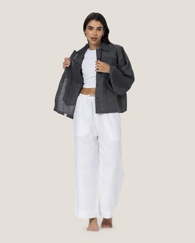 قميص شبكي رمادي