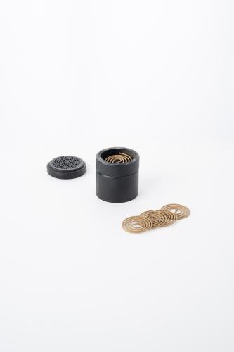 Cylinder-shaped incense holder with spiral sticks...