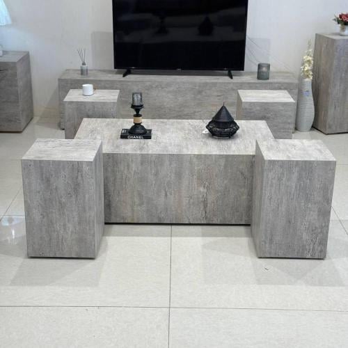 طقم طاوله مع 4طاولات بديل رخام